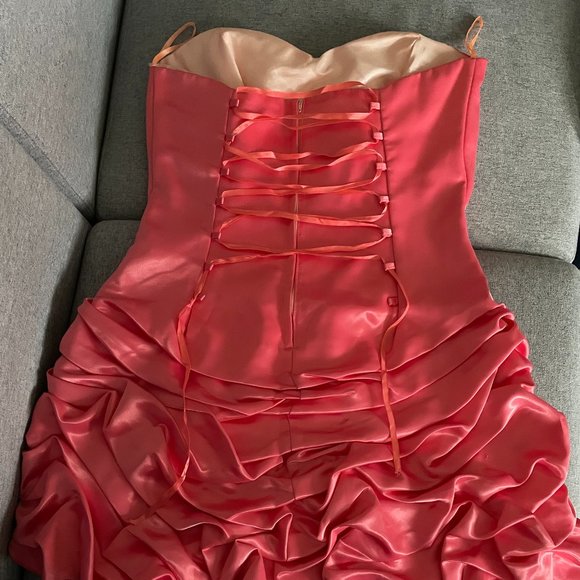 Pink Prom Dress corset tie back - Picture 4 of 9